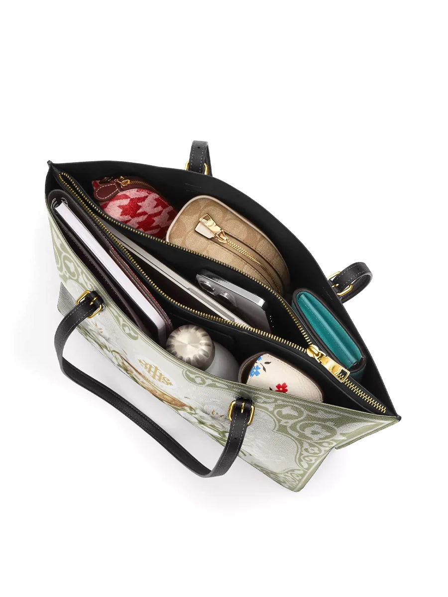 Divina The Holy Eucharist Leather Tote Bag