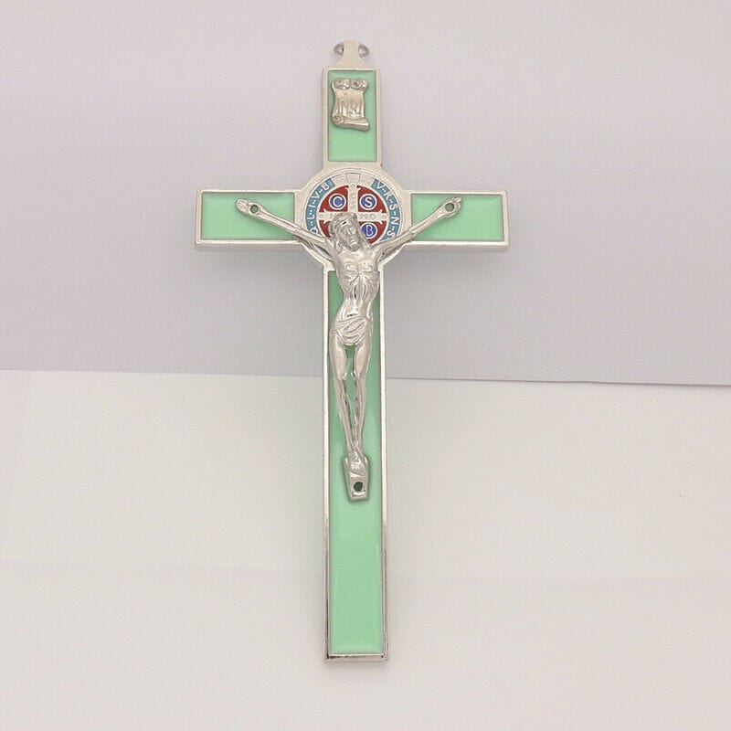 Glowing Wall Cross – St. Benedict Protection by Divina