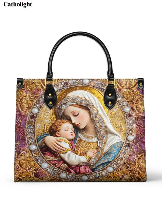 Divina  Divine Madonna And Child Leather Bag