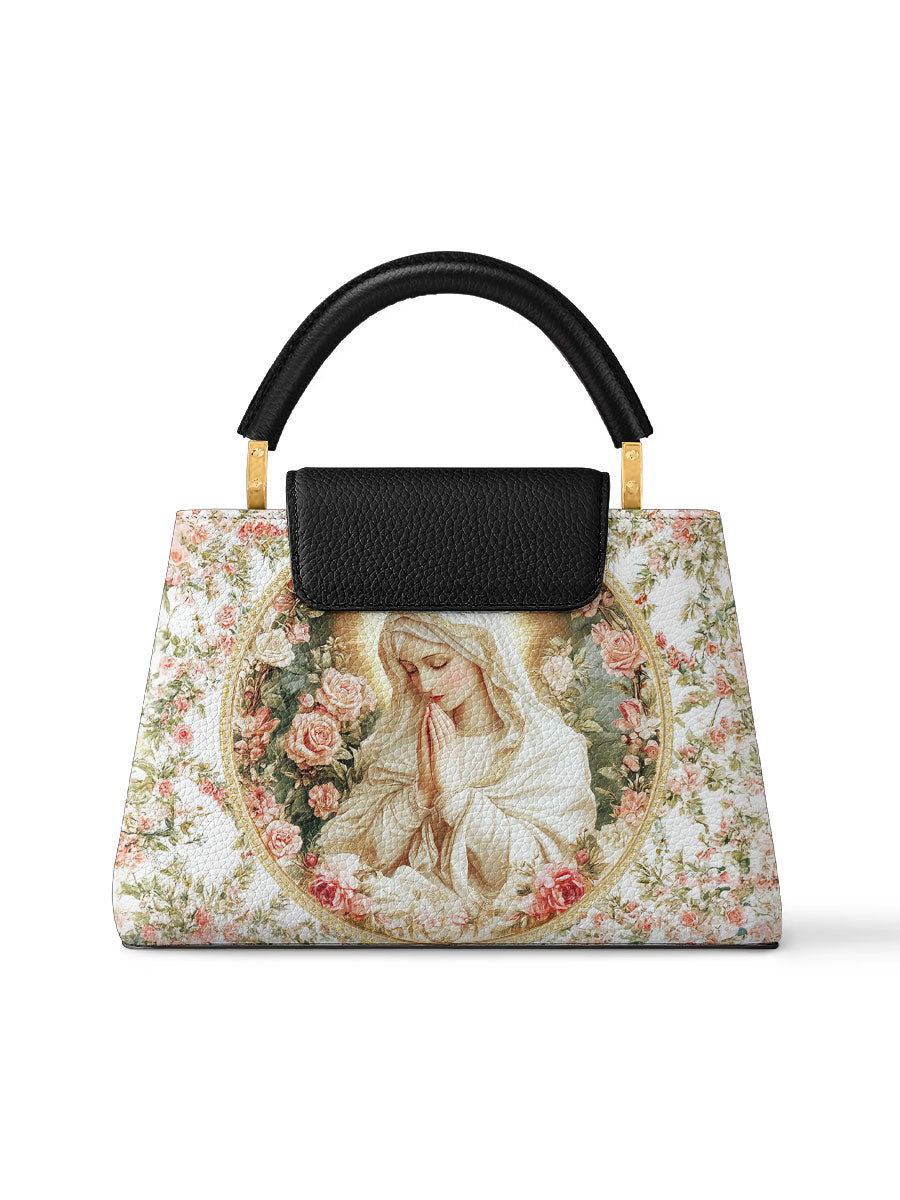 Divina Virgin Mary's Grace Leather Satchel Bag