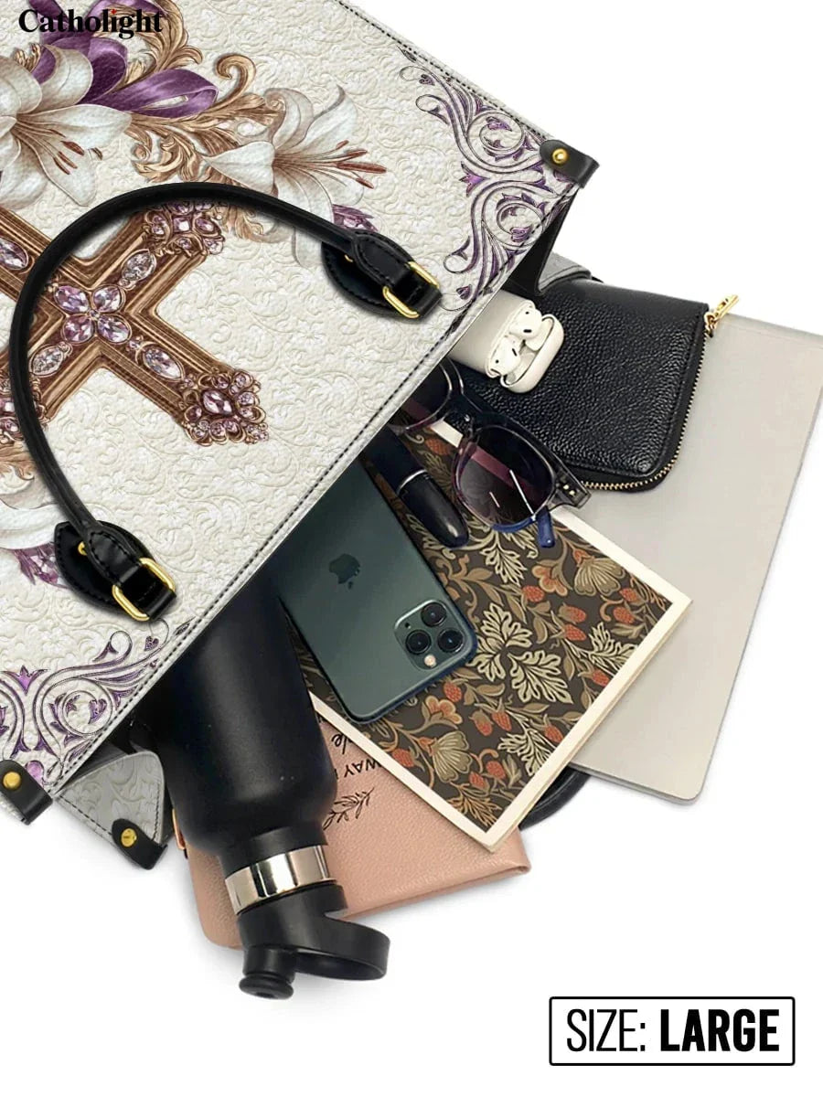 Divina  Faith & Florals Leather Bag