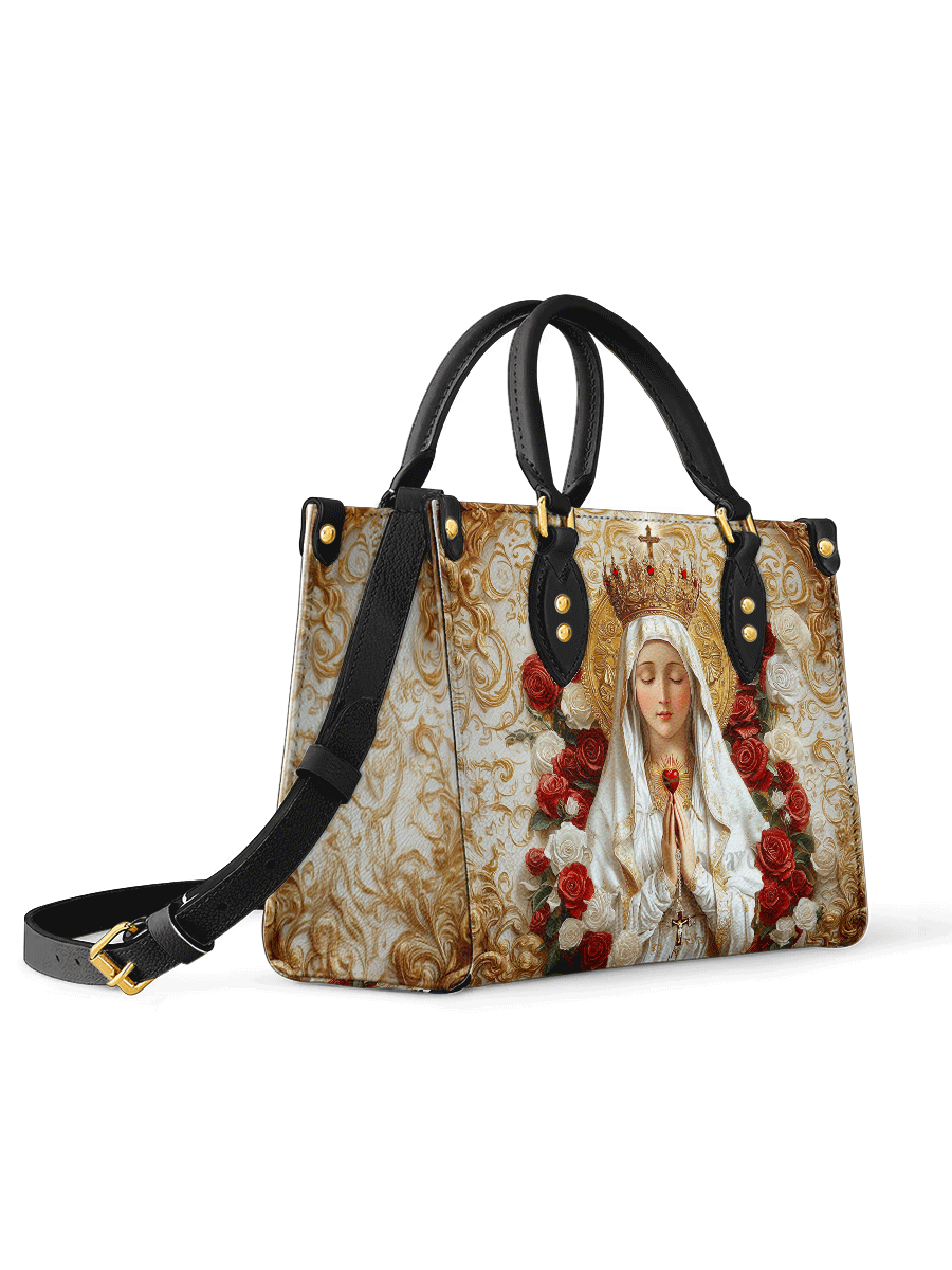 Divina Lady of Fatima Elegance Leather Bag
