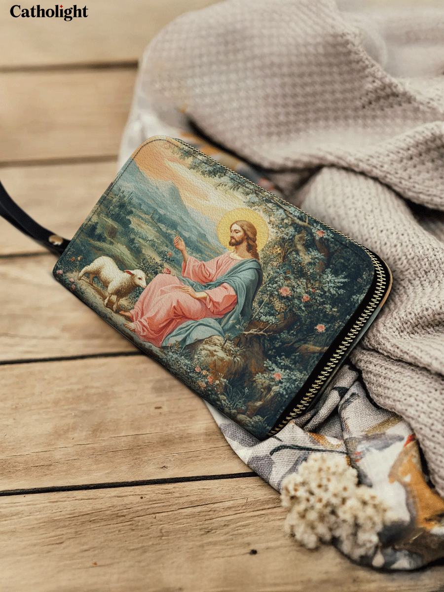 Divina  The Shepherd's Grace - Leather Wallet Purse