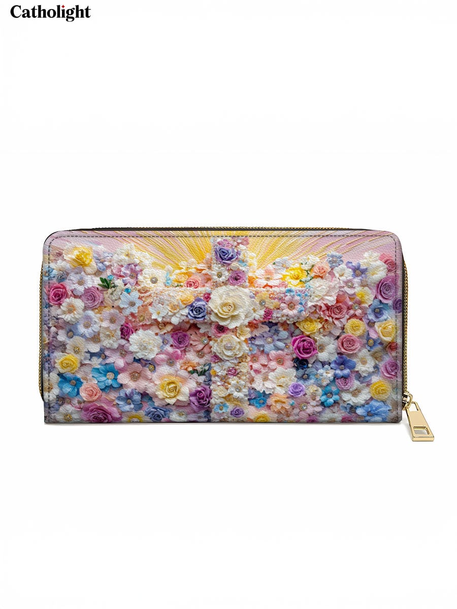 Divina  Floral Resurrection Leather Wallet Purse