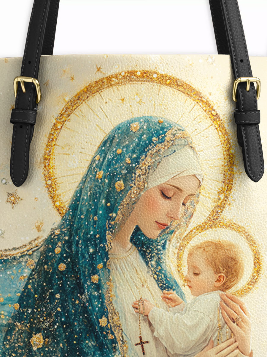 Divina Divine Mother’s Embrace Leather Tote Bag