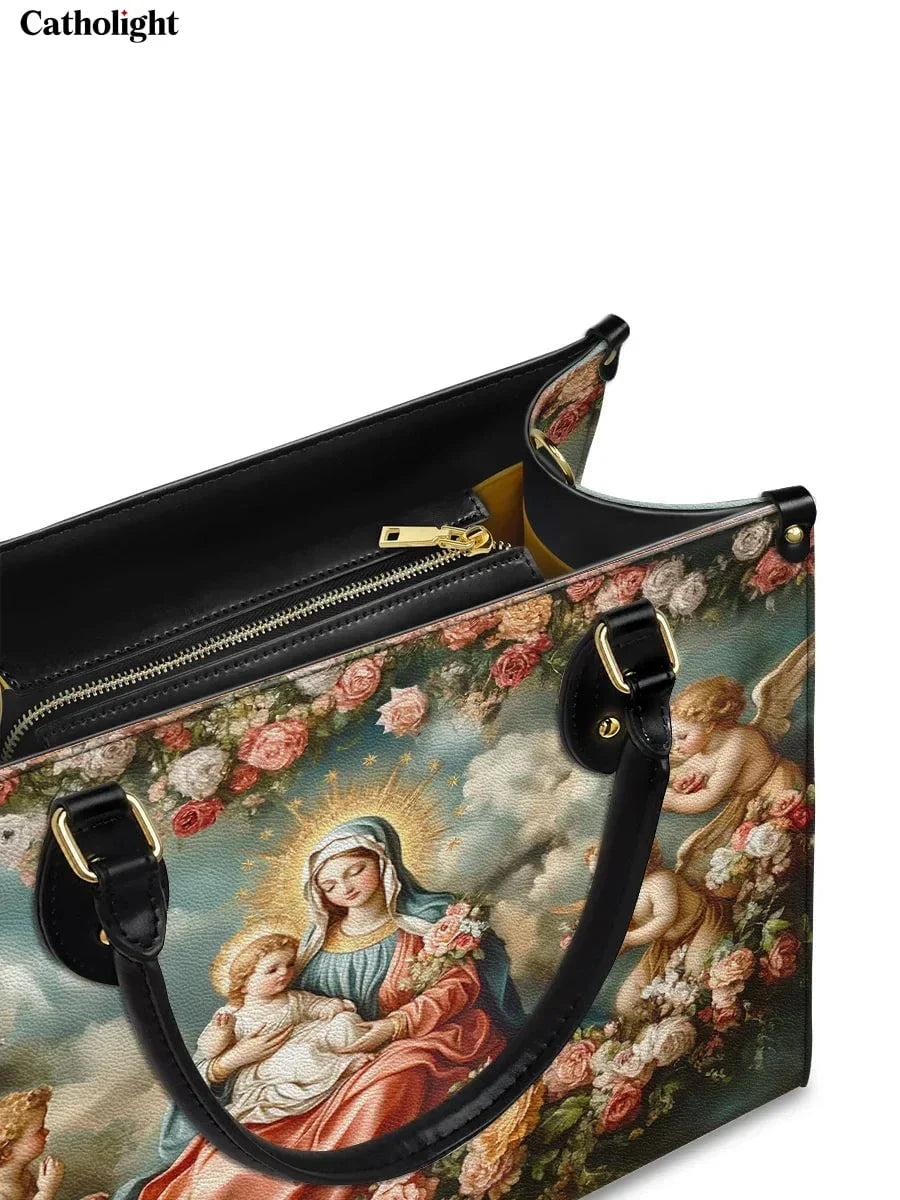 Divina  Halo Of Roses Leather Bag