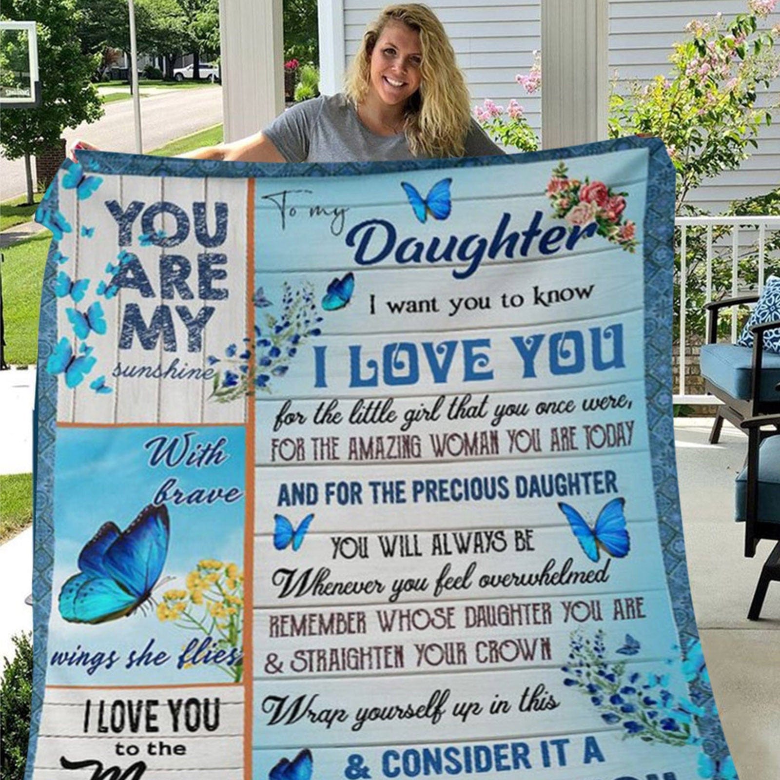 To My Daughter - Gifting Blankets by Divina