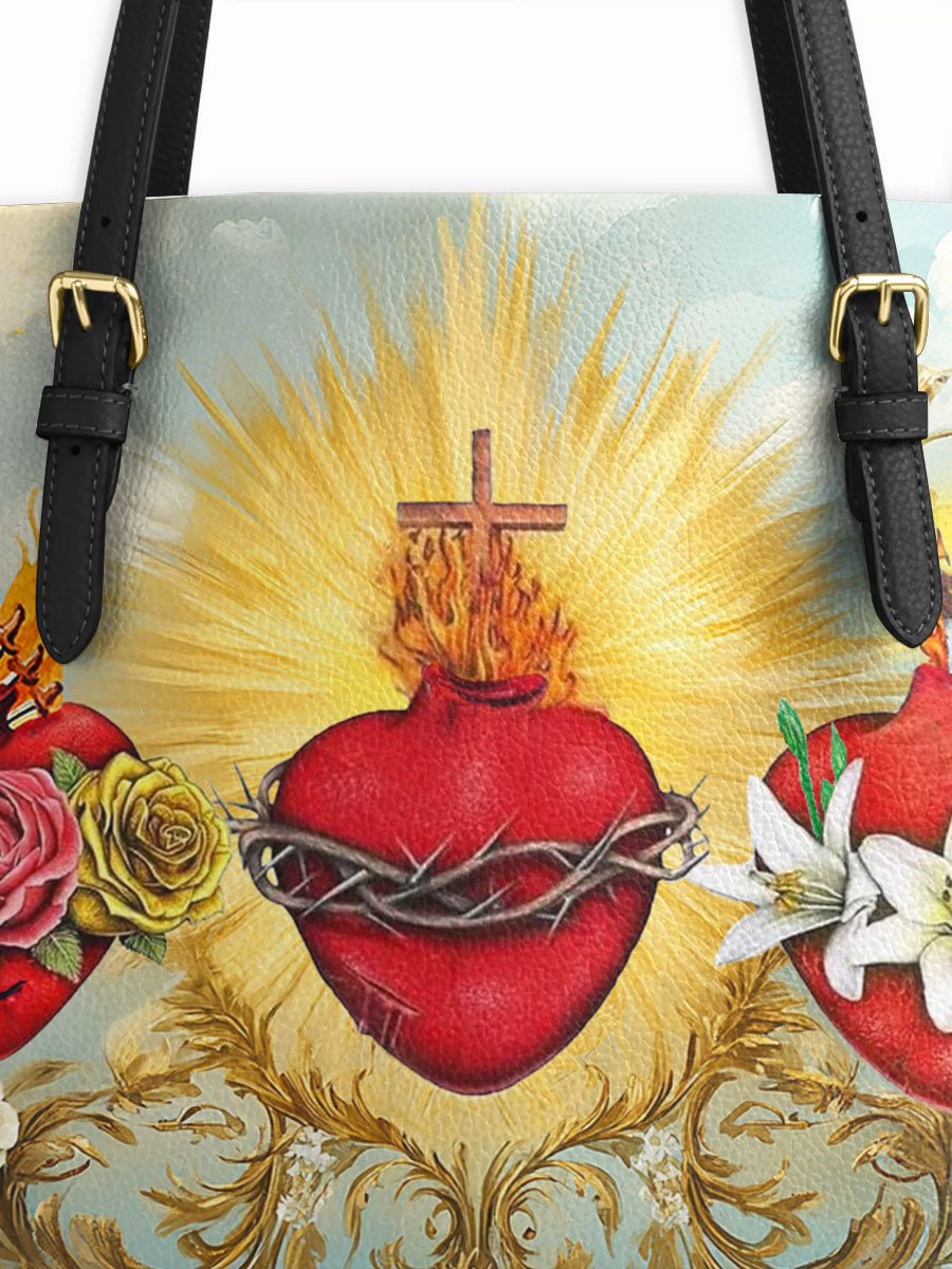 Divina Trinity of Love Leather Tote Bag