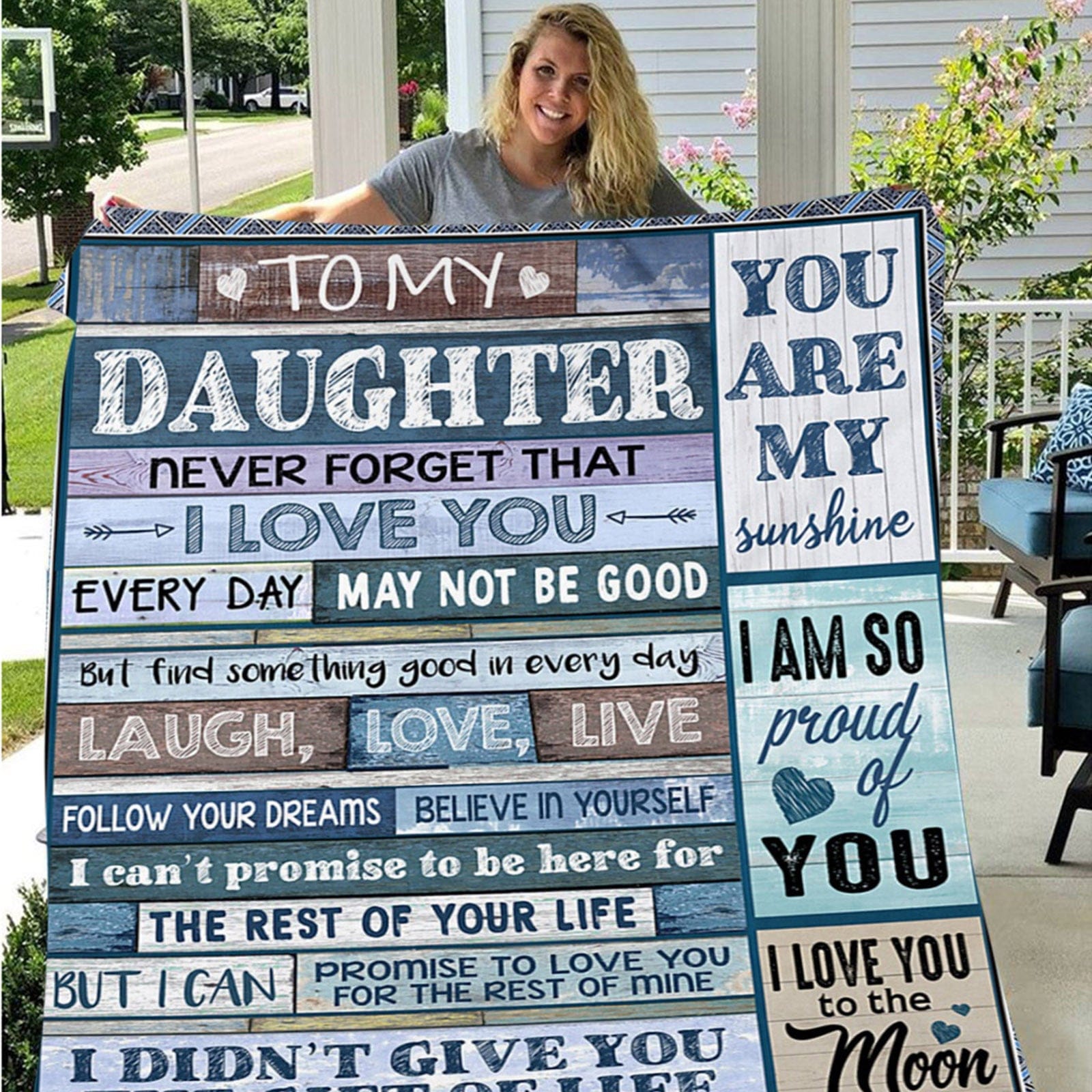To My Daughter - Gifting Blankets by Divina