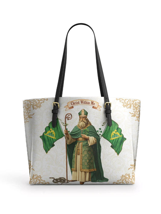 Divina Saint Patrick's Devotion Leather Tote Bag