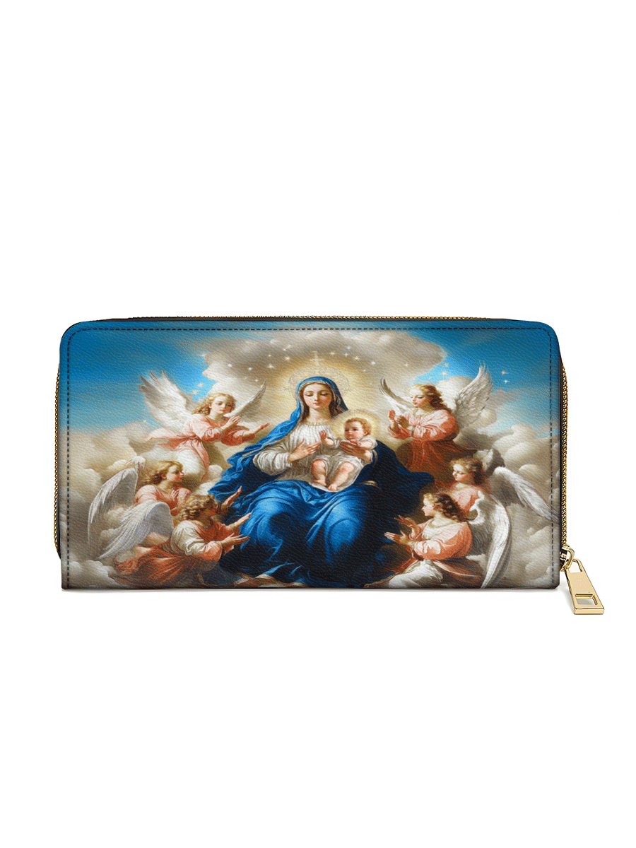 Divina Divine Ascension: The Heavenly Embrace Leather Wallet Purse