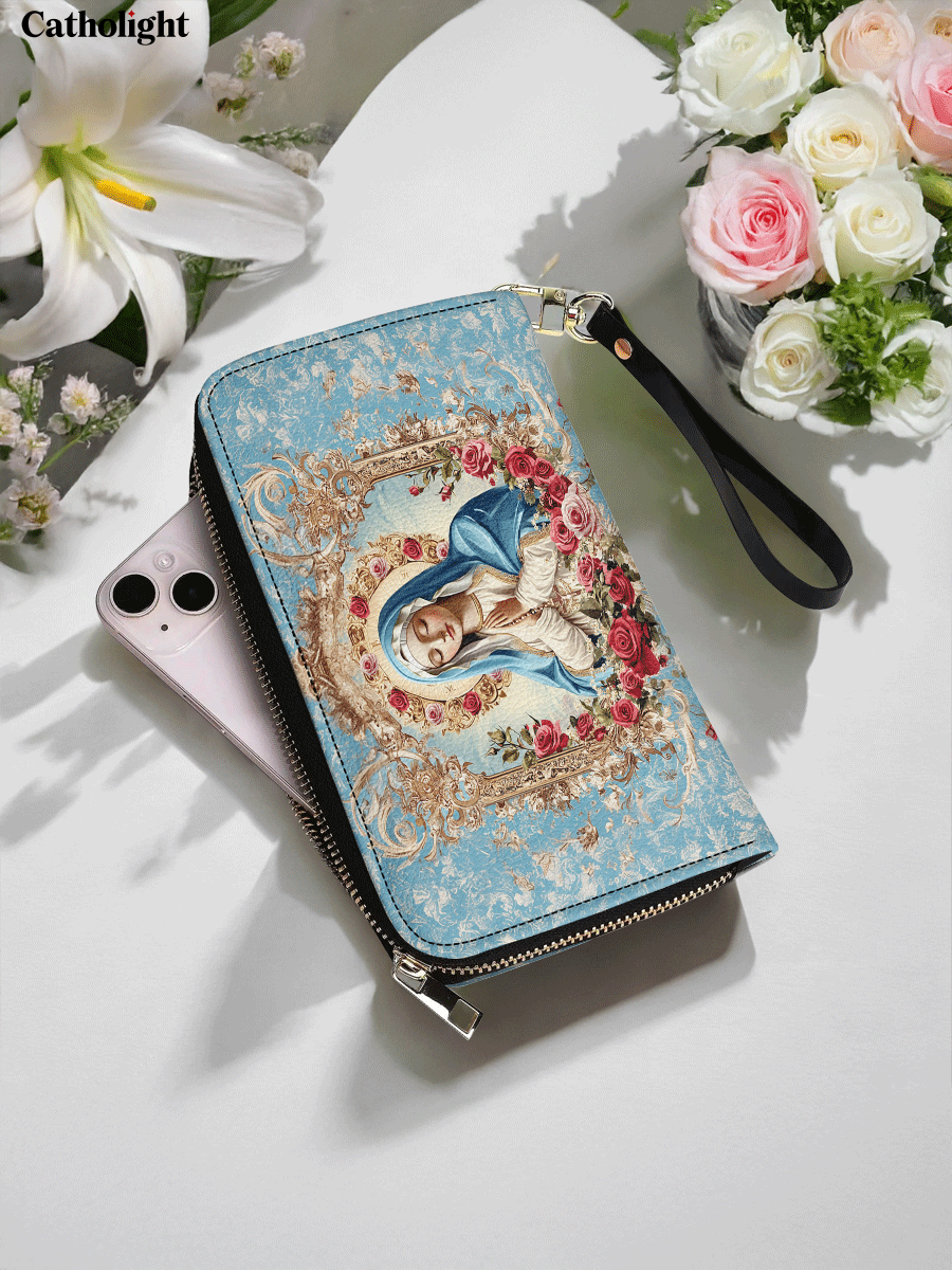 Divina  Our Lady of Grace - Leather Wallet Purse