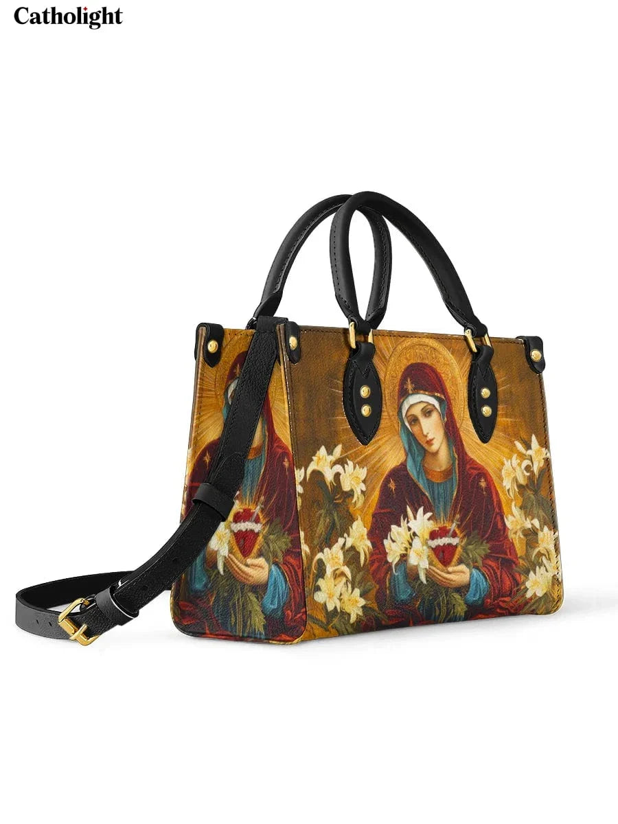 Divina  The Lily Of Purity Leather Bag