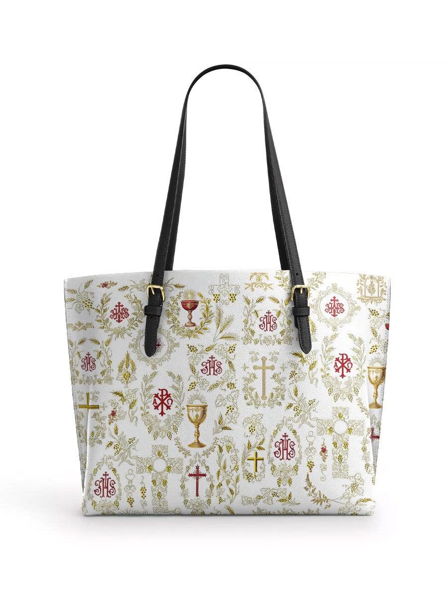 Divina The Timeless Faith Leather Tote Bag