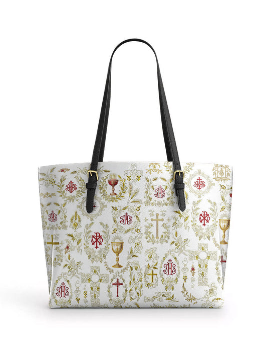 Divina The Timeless Faith Leather Tote Bag