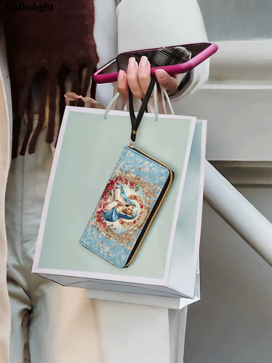 Divina  Our Lady of Grace - Leather Wallet Purse