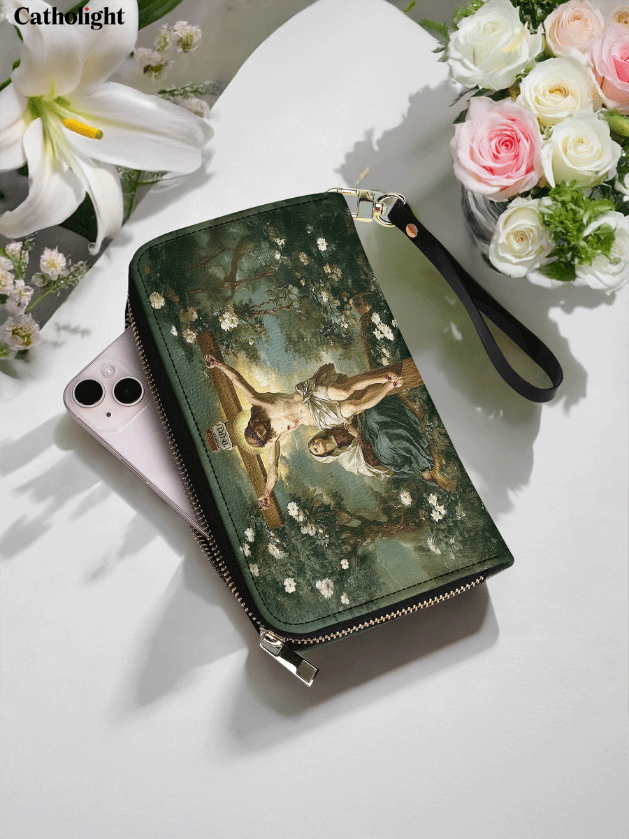 Divina  The Cross of Redemption - Leather Wallet Purse