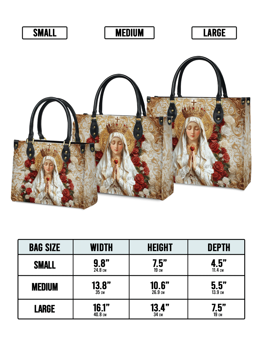Divina Lady of Fatima Elegance Leather Bag