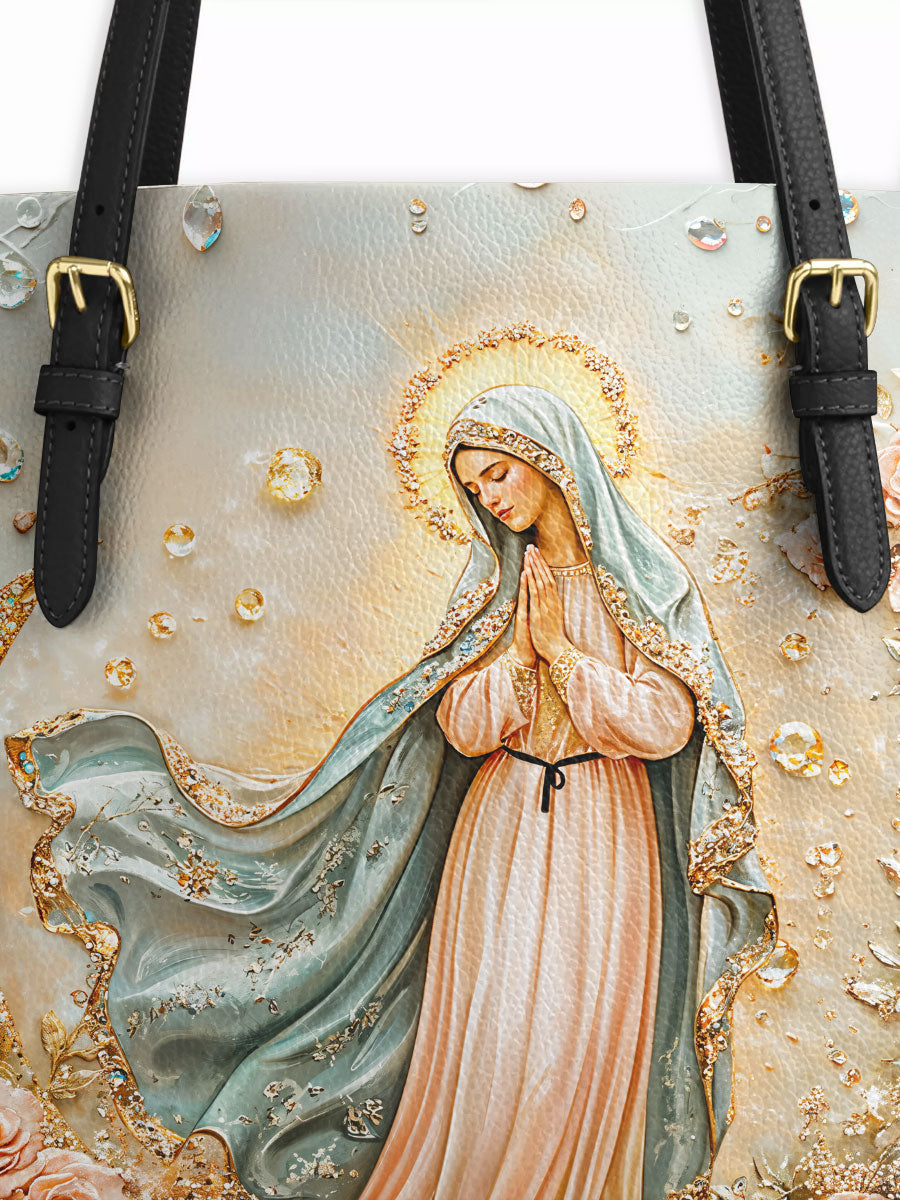 Divina The Crescent of Serenity Leather Tote Bag