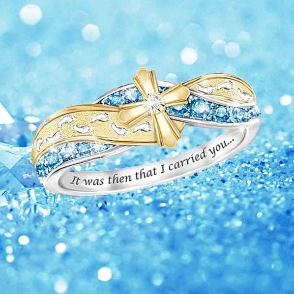 "It Was Then That I Carried You" Handmade Christian Mother Ring by Divina