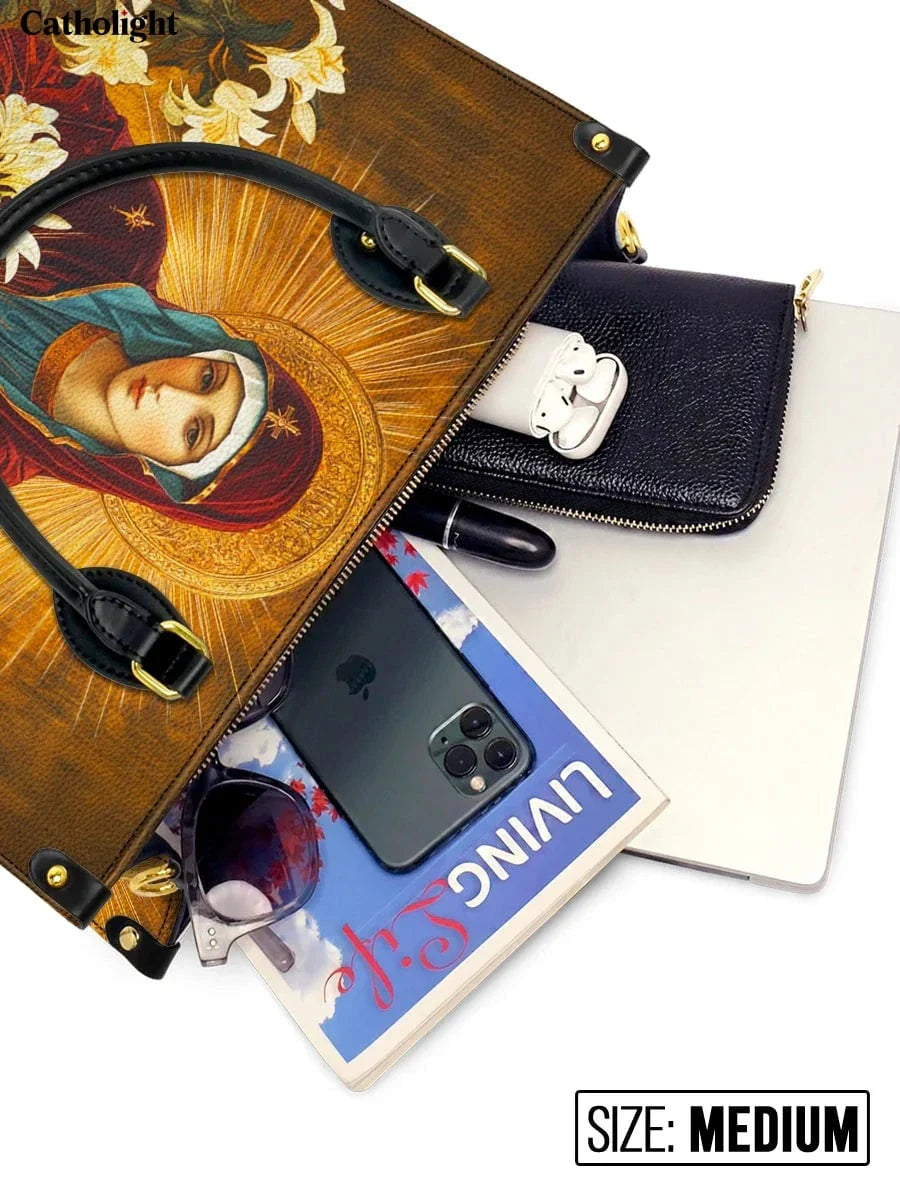 Divina  The Lily Of Purity Leather Bag
