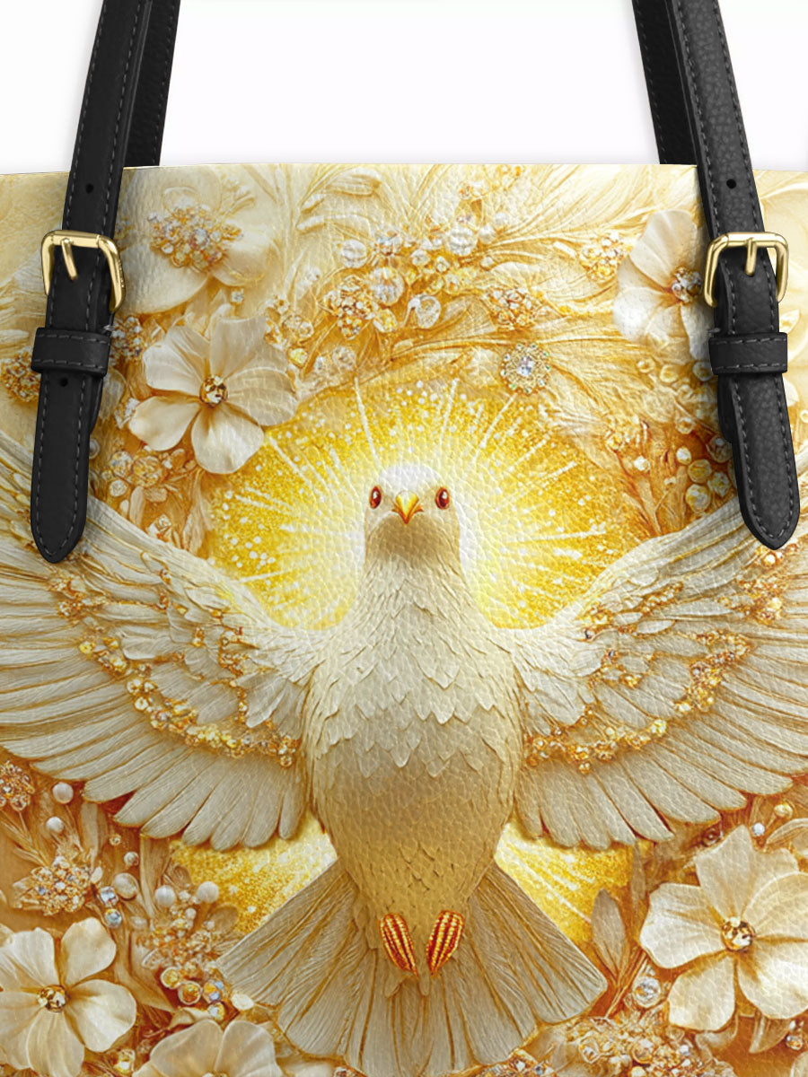 Divina Wings of Serenity Leather Tote Bag