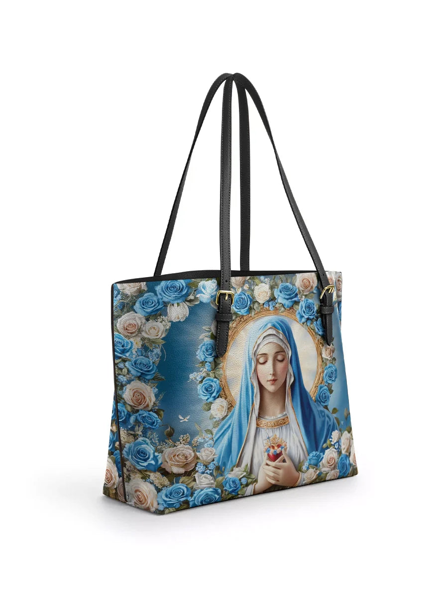 Divina Heavenly Grace  Leather Tote Bag