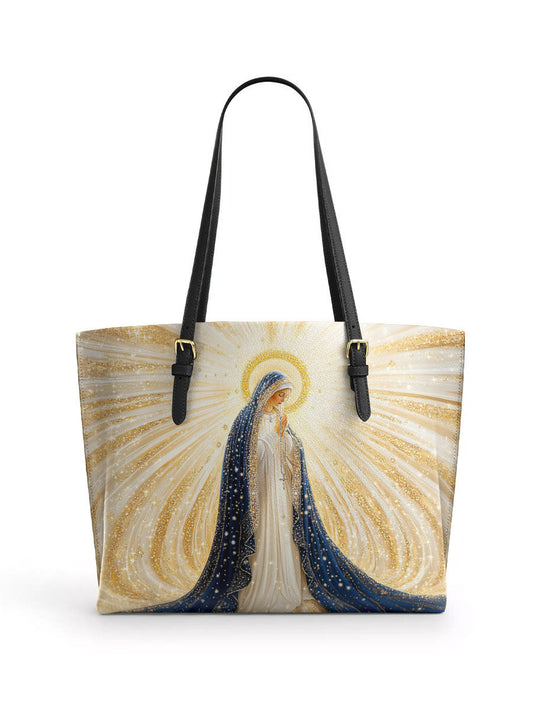 Divina Our Lady’s Eternal Glow Leather Tote Bag