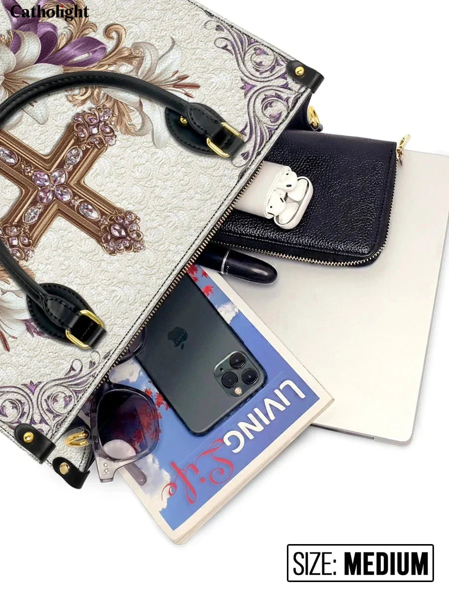Divina  Faith & Florals Leather Bag