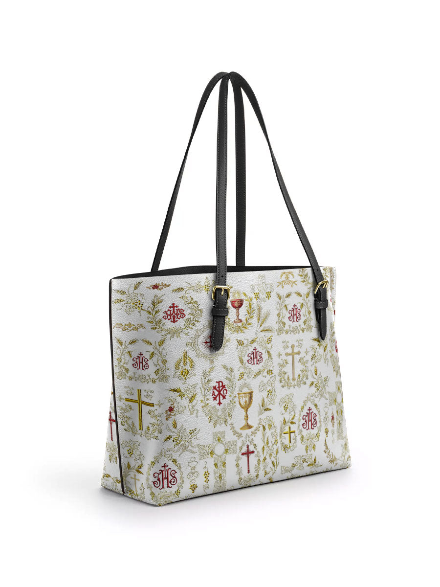 Divina The Timeless Faith Leather Tote Bag