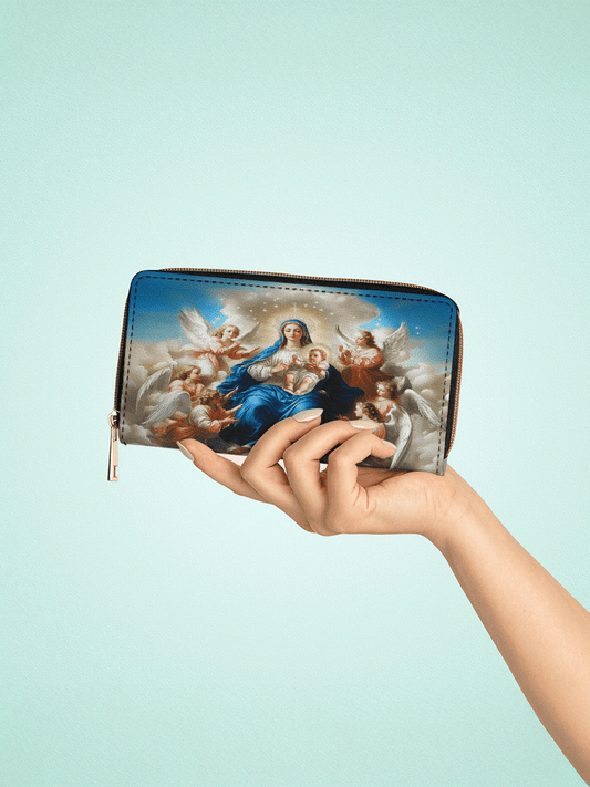 Divina Divine Ascension: The Heavenly Embrace Leather Wallet Purse