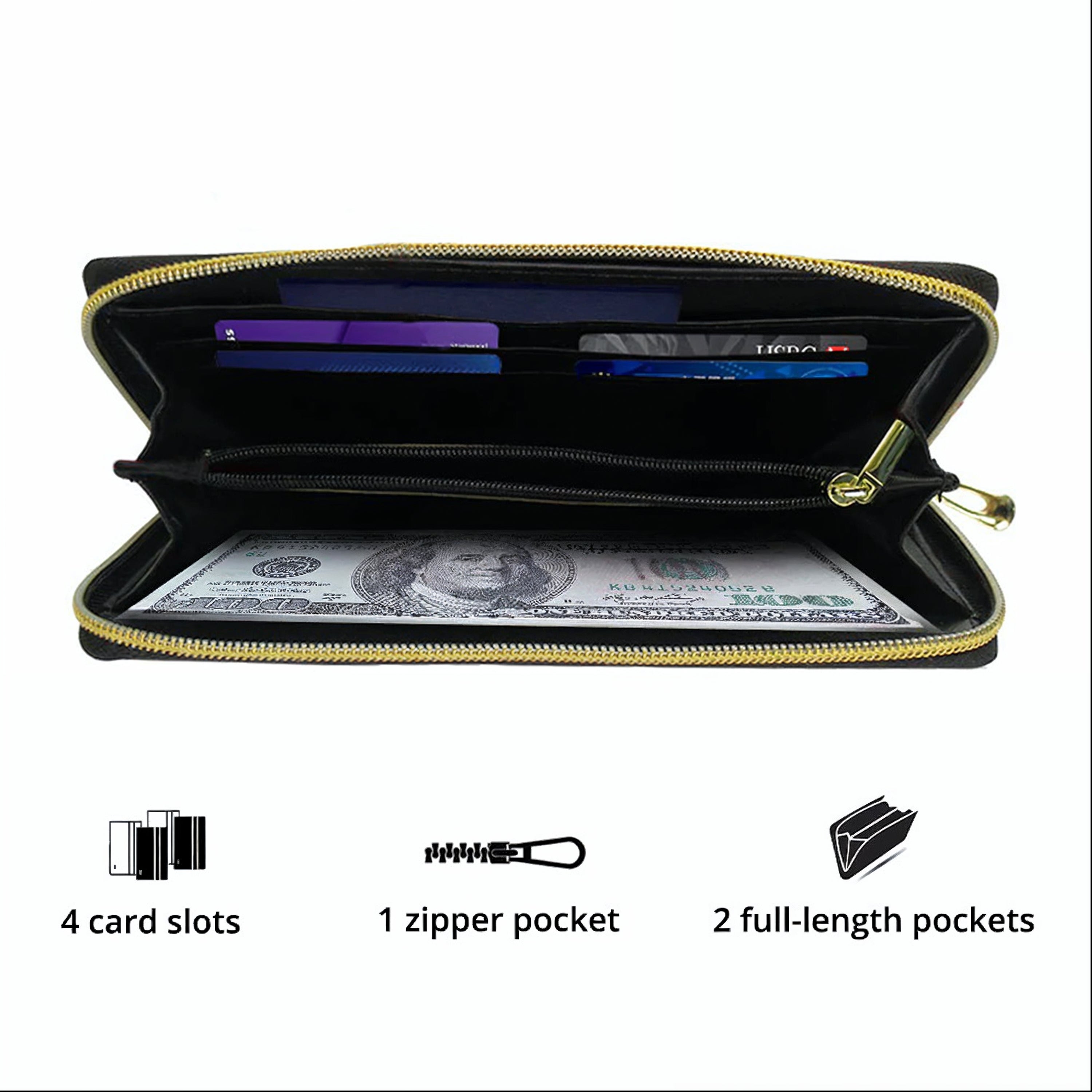 Divina  Floral Resurrection Leather Wallet Purse