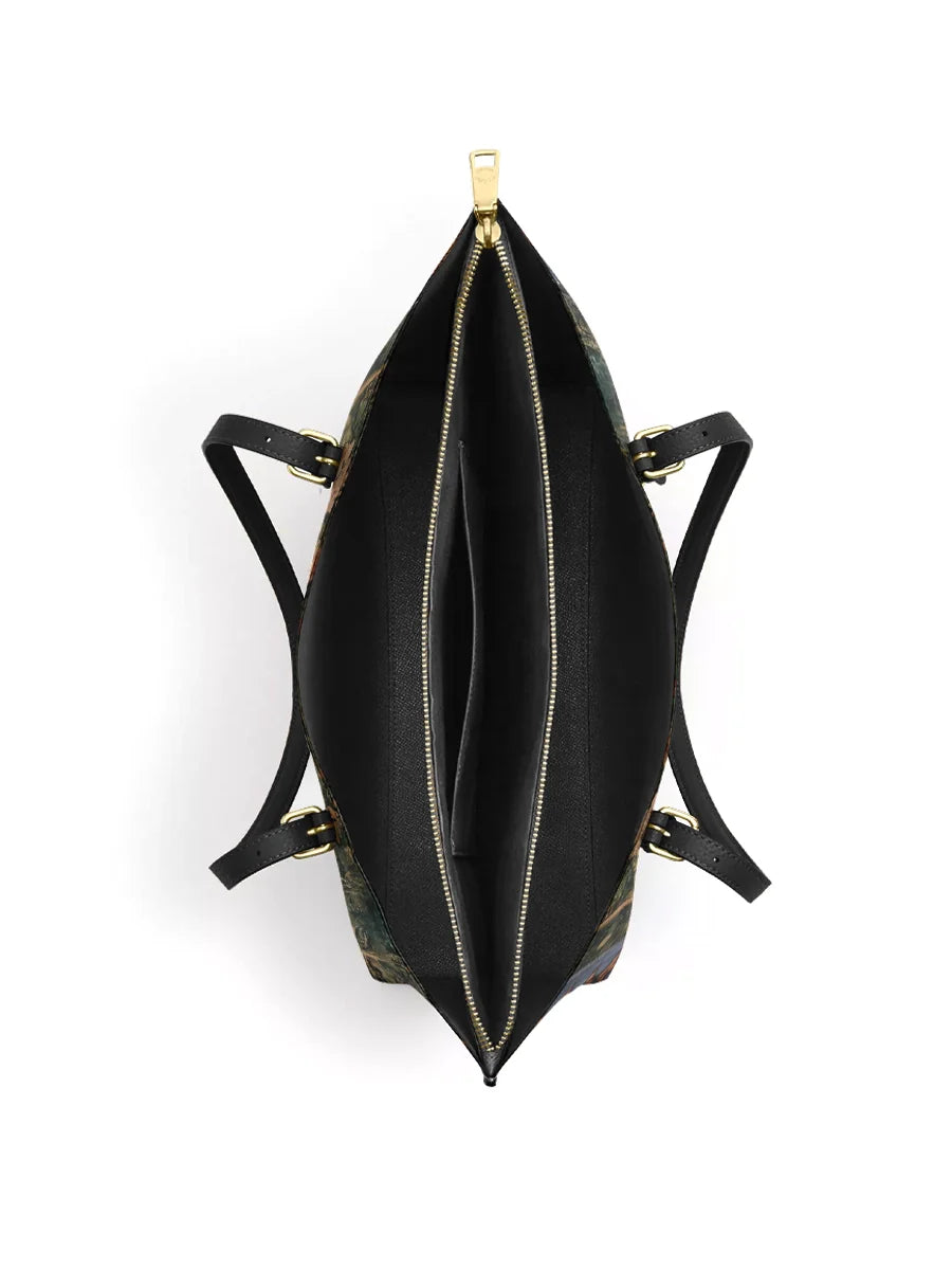 Divina Archangel's Triumph  Leather Tote Bag