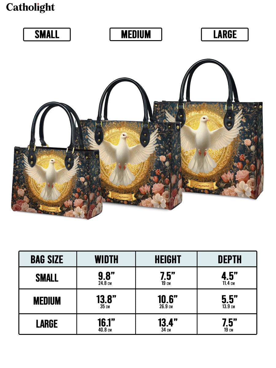 Divina Dove of Eternal Light Personalized Leather Bag