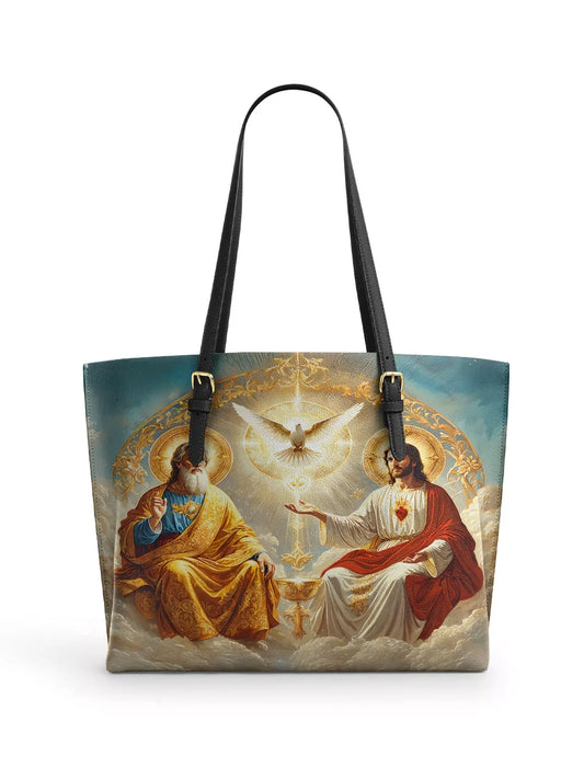Divina Trinity Divine The Holy Grace Leather Tote Bag