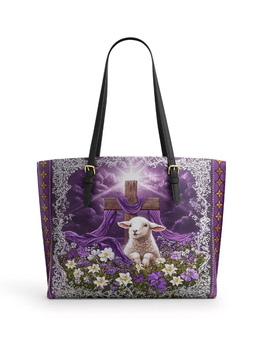 Divina Eternal Hope  Leather Tote Bag