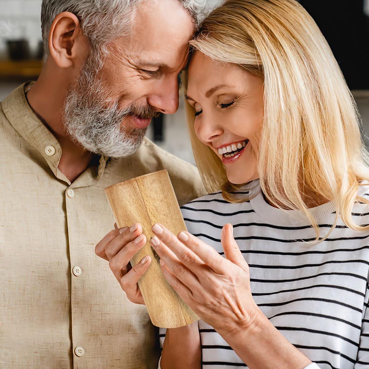The Serenity Prayer - Openable Wooden Cylinder Sculpture of Jesus Christ