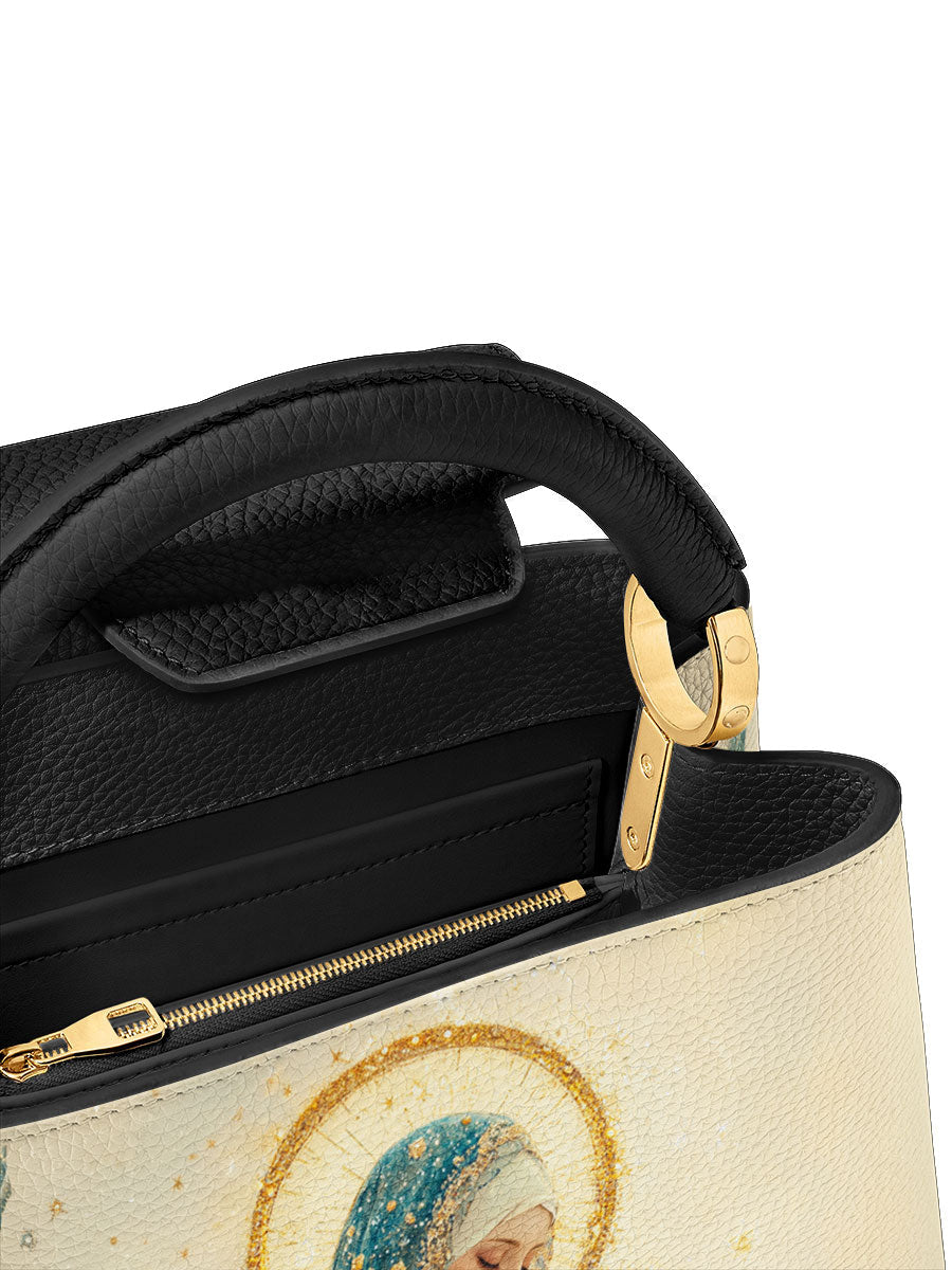 Divina Divine Mother’s Embrace Leather Satchel Bag