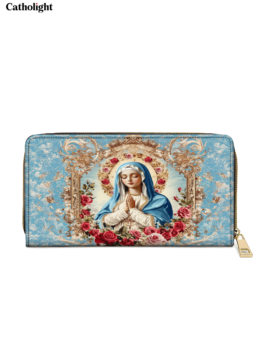 Divina  Our Lady of Grace - Leather Wallet Purse