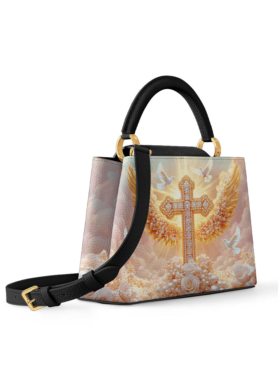 Divina Dove of Peace Leather Satchel Bag