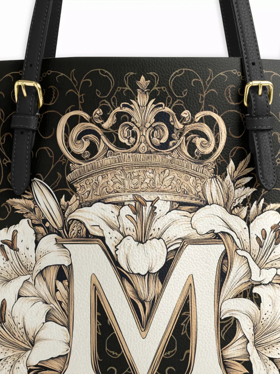 Divina The Divine Monogram Leather Tote Bag