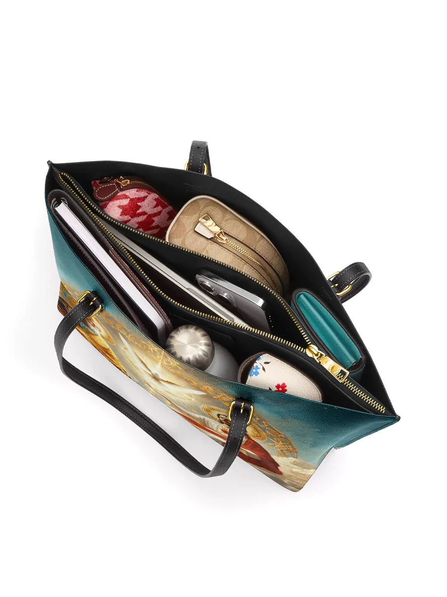 Divina Trinity Divine The Holy Grace Leather Tote Bag