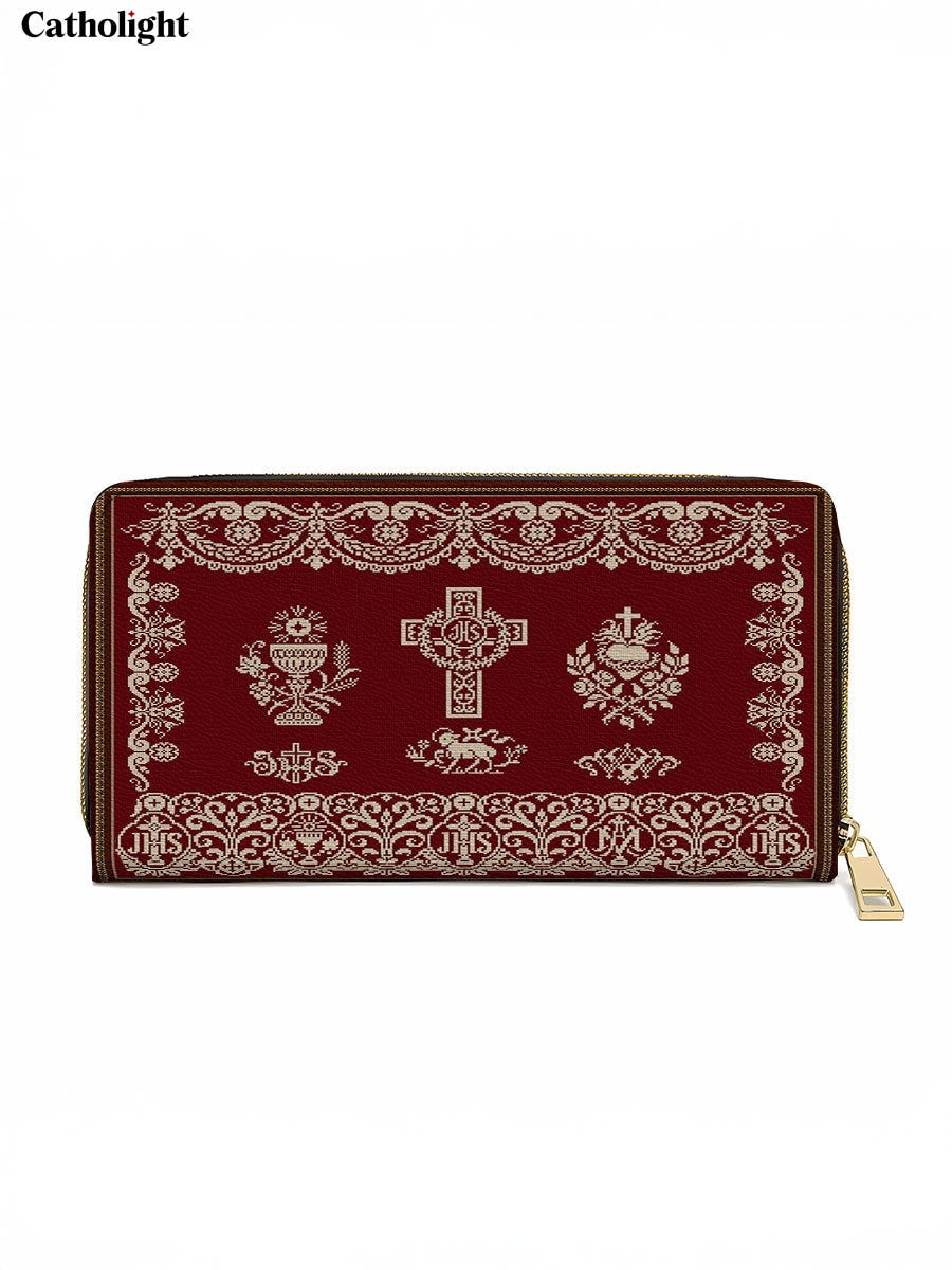 Divina  Liturgical Elegance Leather Wallet Purse