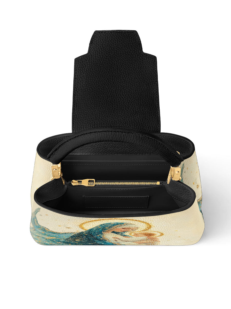 Divina Divine Mother’s Embrace Leather Satchel Bag