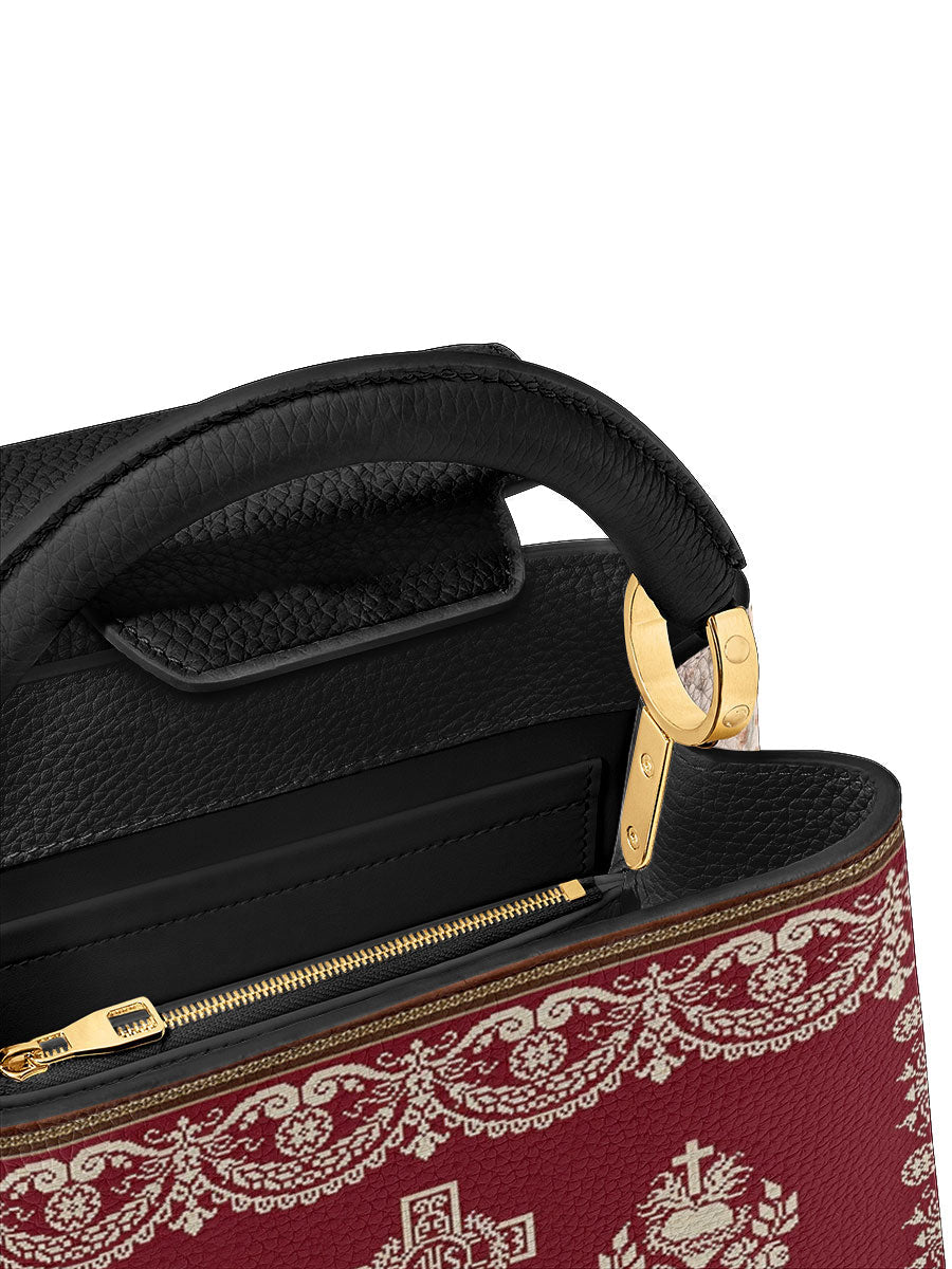 Divina Liturgical Elegance Leather Satchel Bag