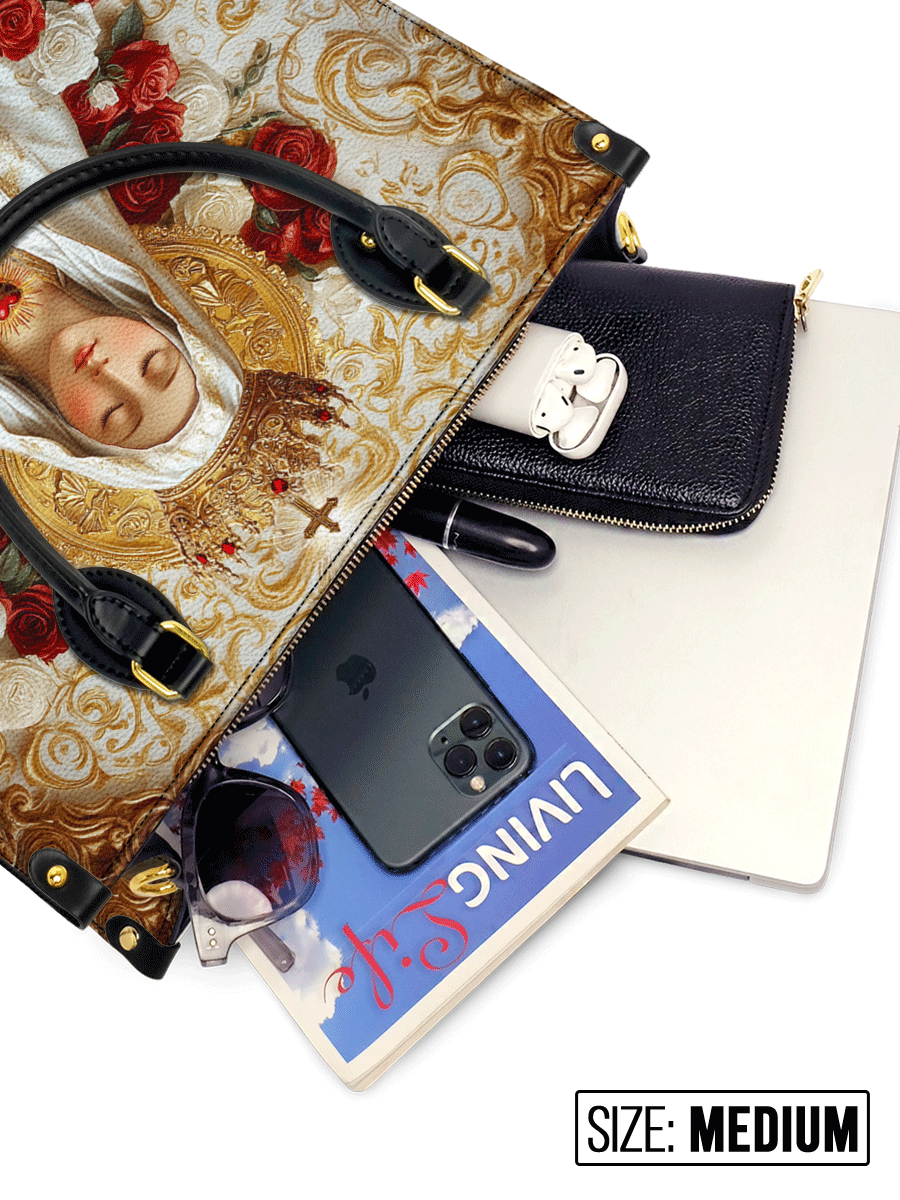 Divina Lady of Fatima Elegance Leather Bag