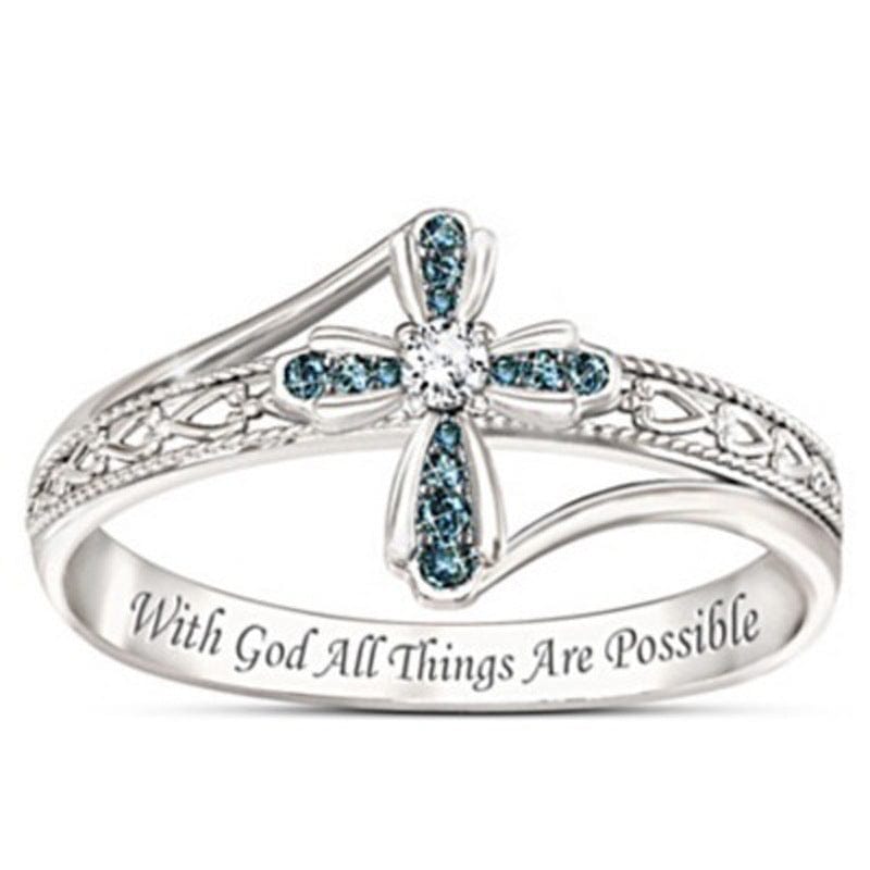 "With God All Things Are Possible" Handmade Christian Ring by Divina