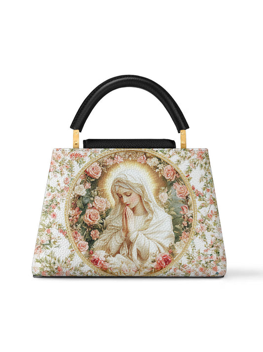 Divina Virgin Mary's Grace Leather Satchel Bag