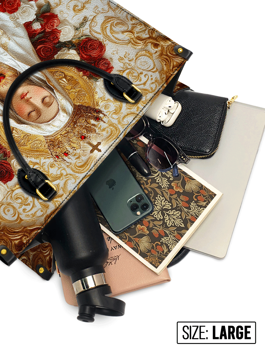 Divina Lady of Fatima Elegance Leather Bag