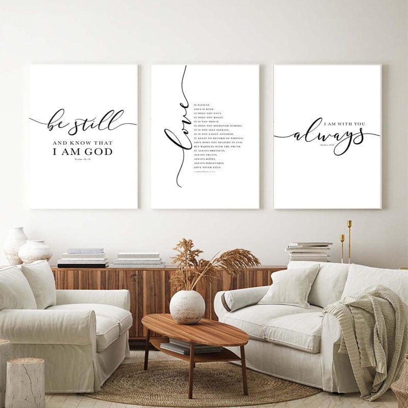 Handmade Christian Canvas Set - Bible Verses by Divina